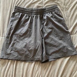 Gray Puma Men’s Athletic Shorts XL